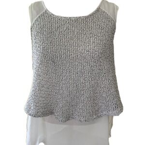 Sanctuary AnthropologieWomen,s White Tank With Sweater Overlay. Size medium